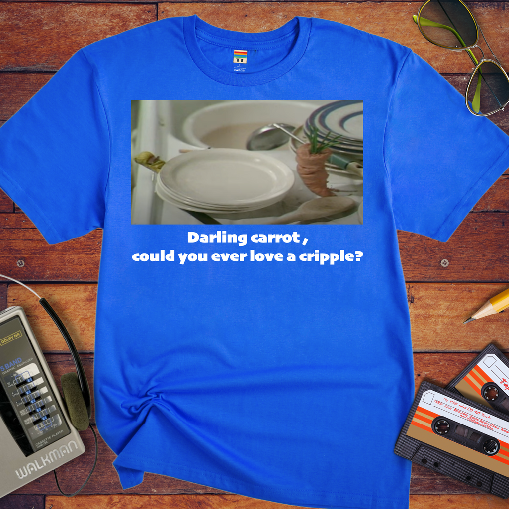 'Darling carrot, could you ever love a cripple?' Funny T-Shirt