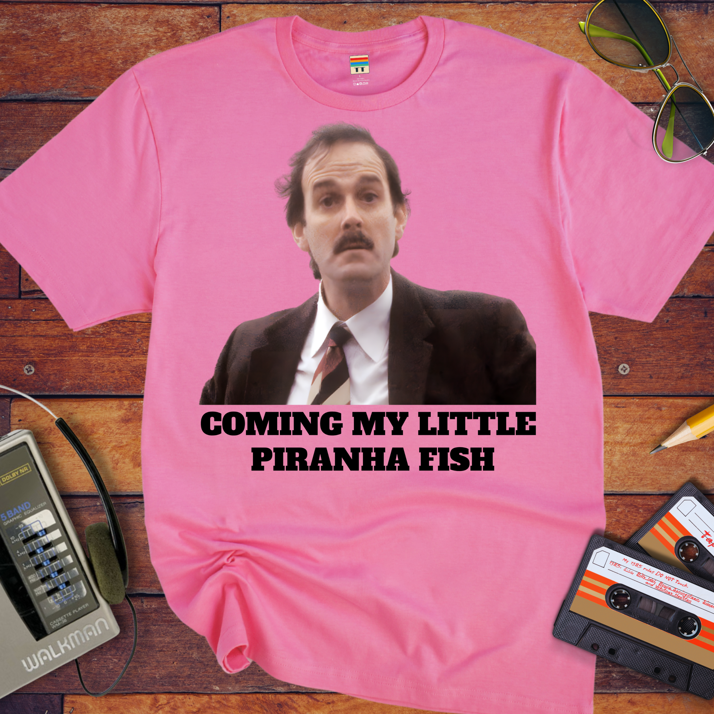 'COMING MY LITTLE PIRANHA FISH'  Funny T-Shirt