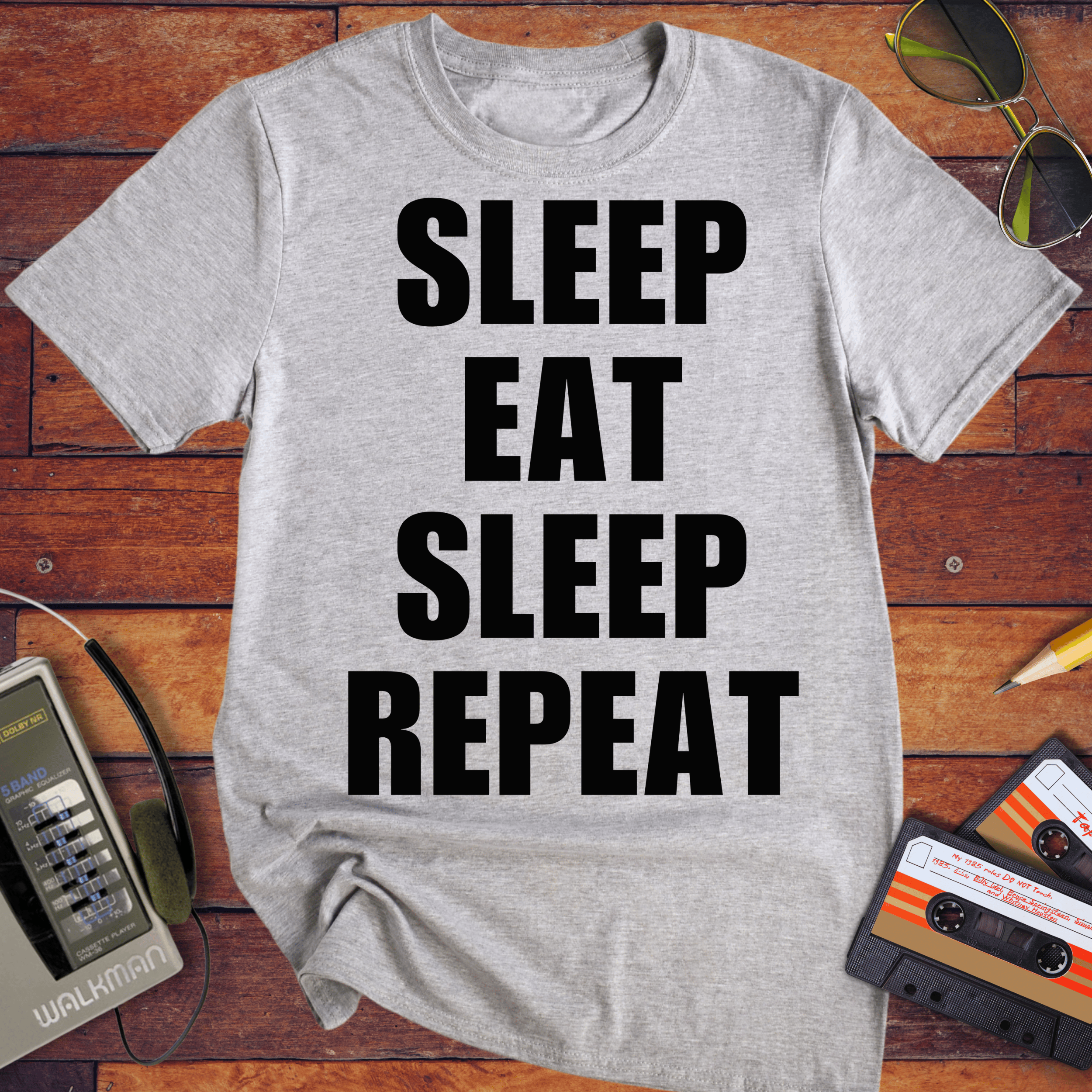'Eat Sleep Eat Sleep Repeat' T-Shirt