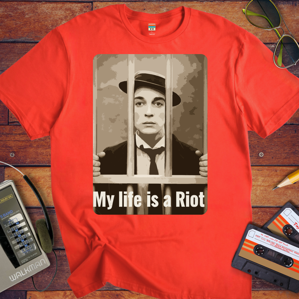 Life's a Riot T-Shirt | Buster Keaton Inspired Tee