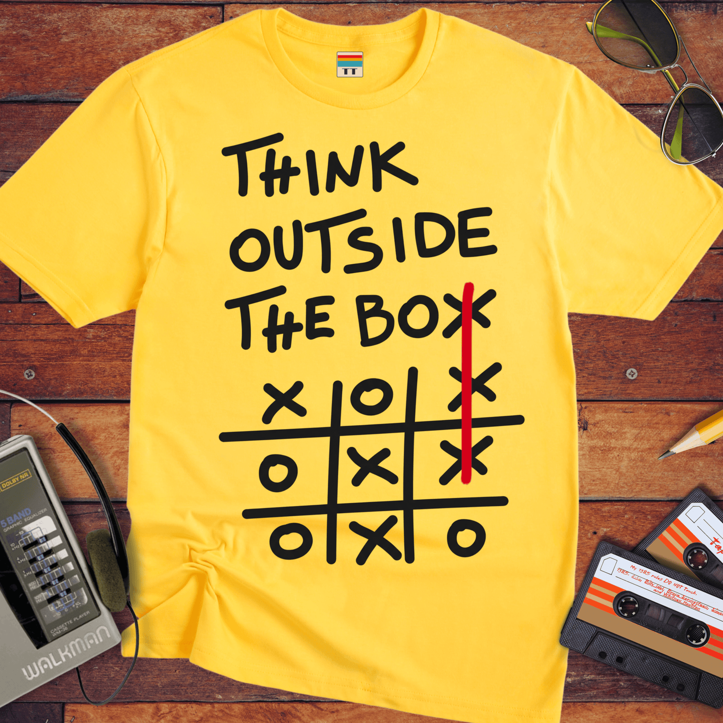 'Think outside the box V2' Funny T-Shirt