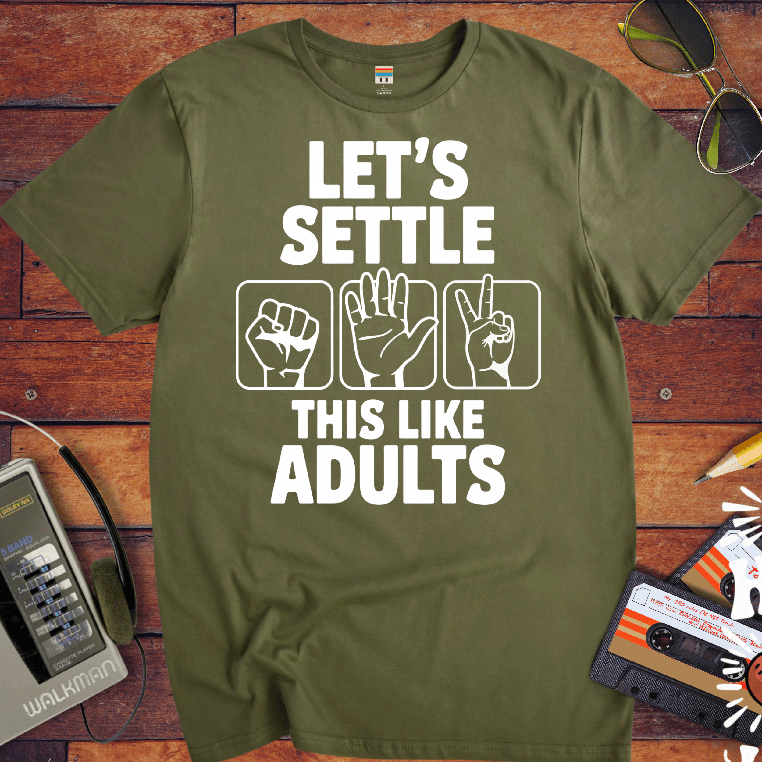 'LET'S SETTLE THIS LIKE ADULTS' Funny T-Shirt