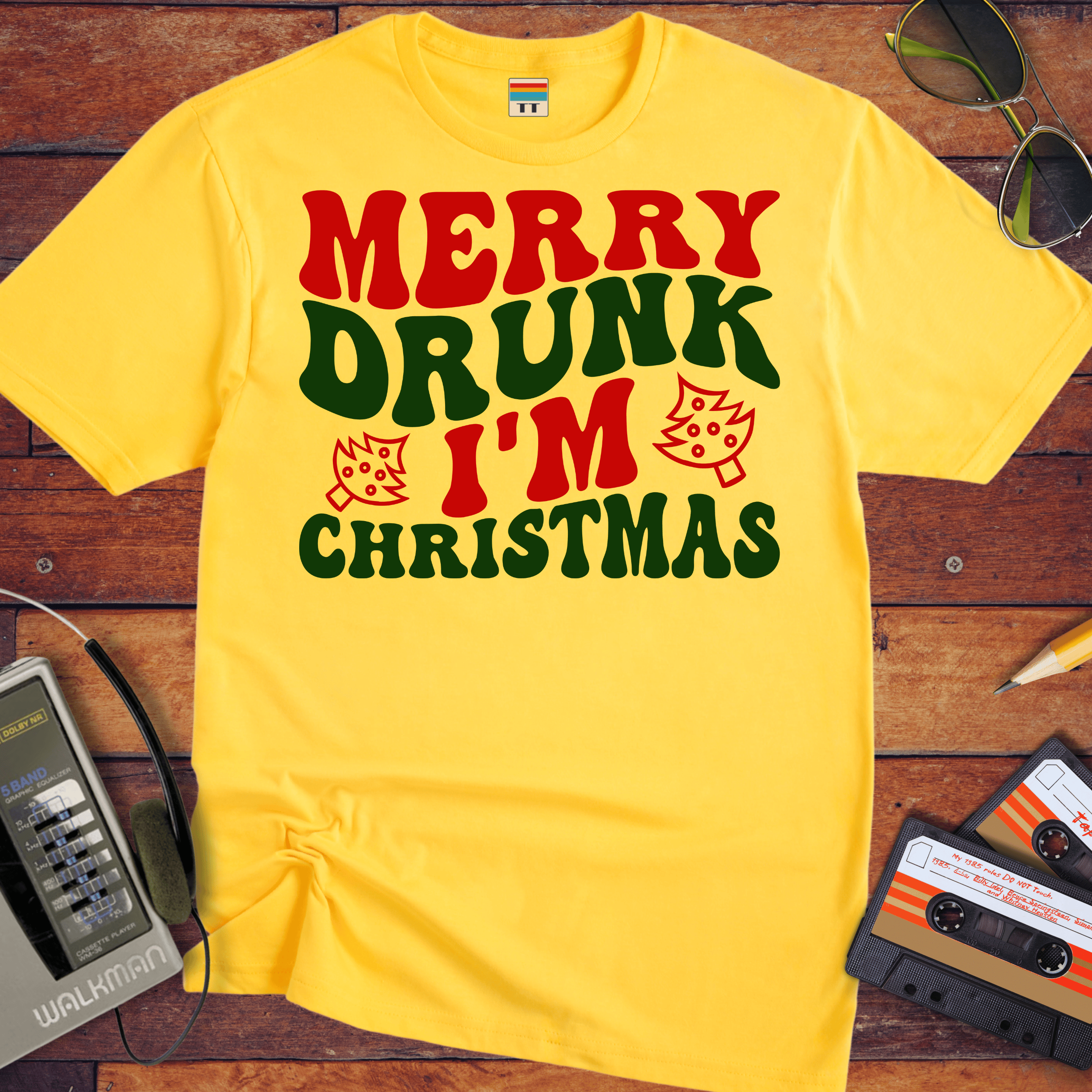 'Merry Drunk Christmas' Funny T-Shirt