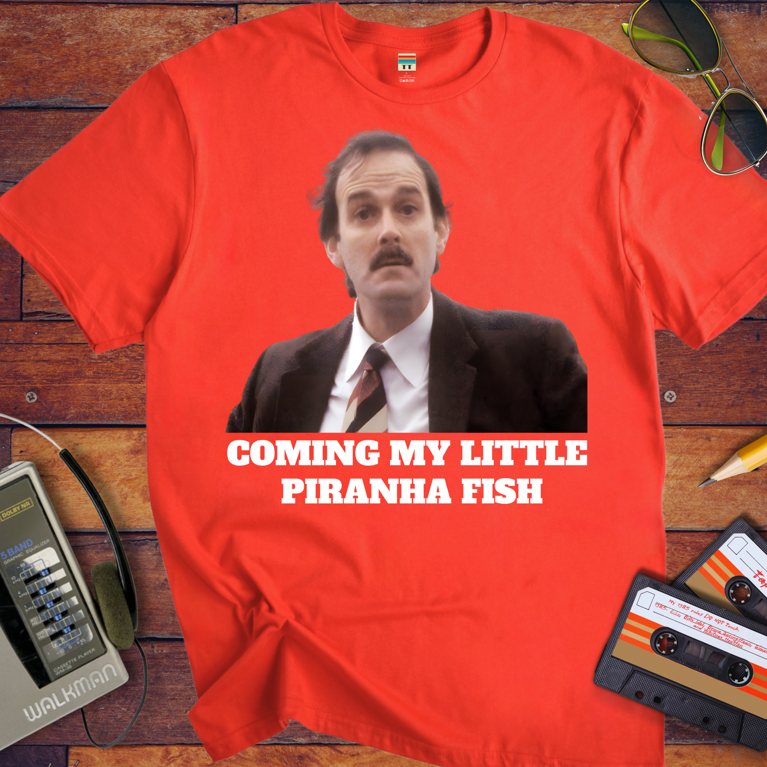 'COMING MY LITTLE PIRANHA FISH'  Funny T-Shirt