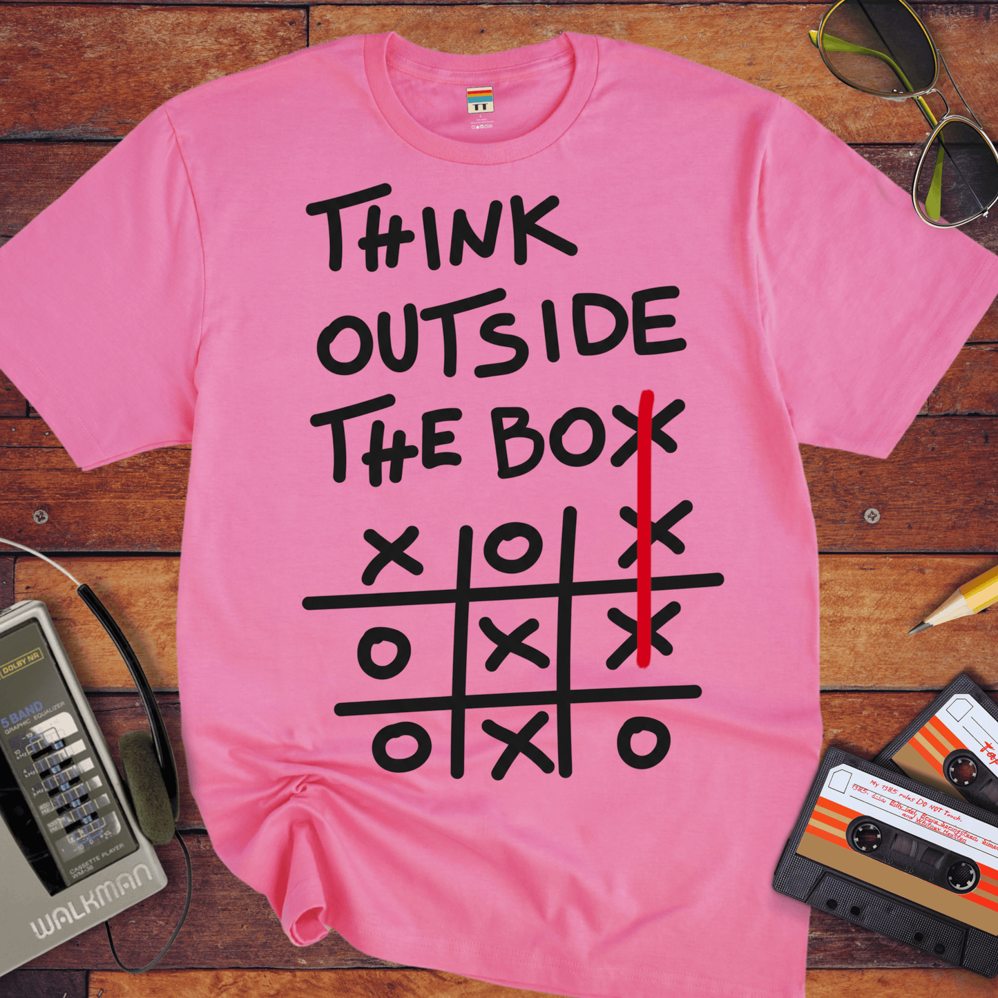 'Think outside the box V2' Funny T-Shirt