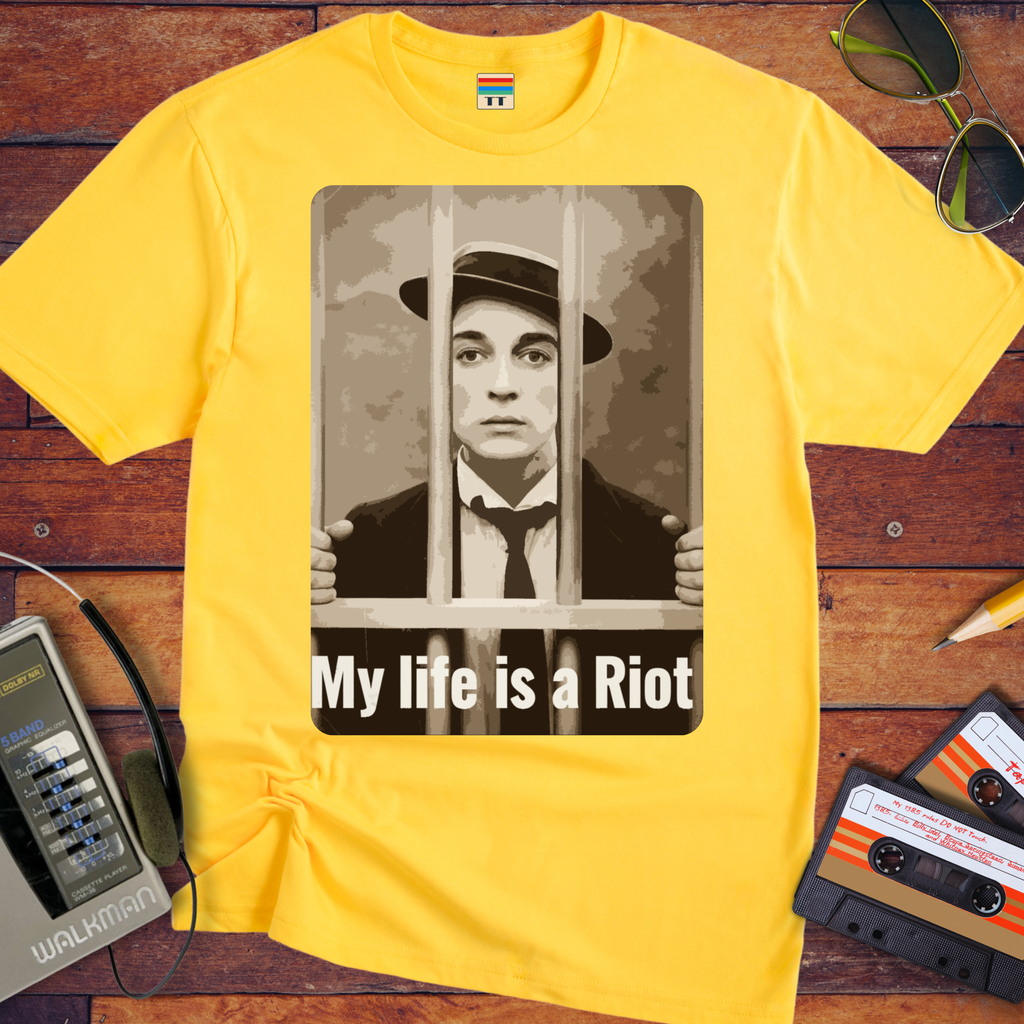 Life's a Riot T-Shirt | Buster Keaton Inspired Tee