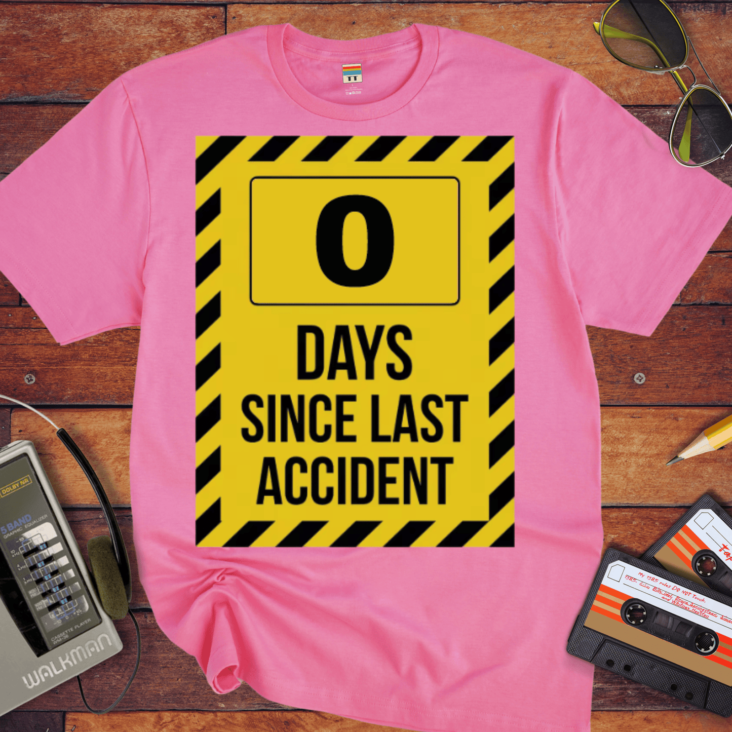 '0 Days Since Last Accident' Funny T-Shirt