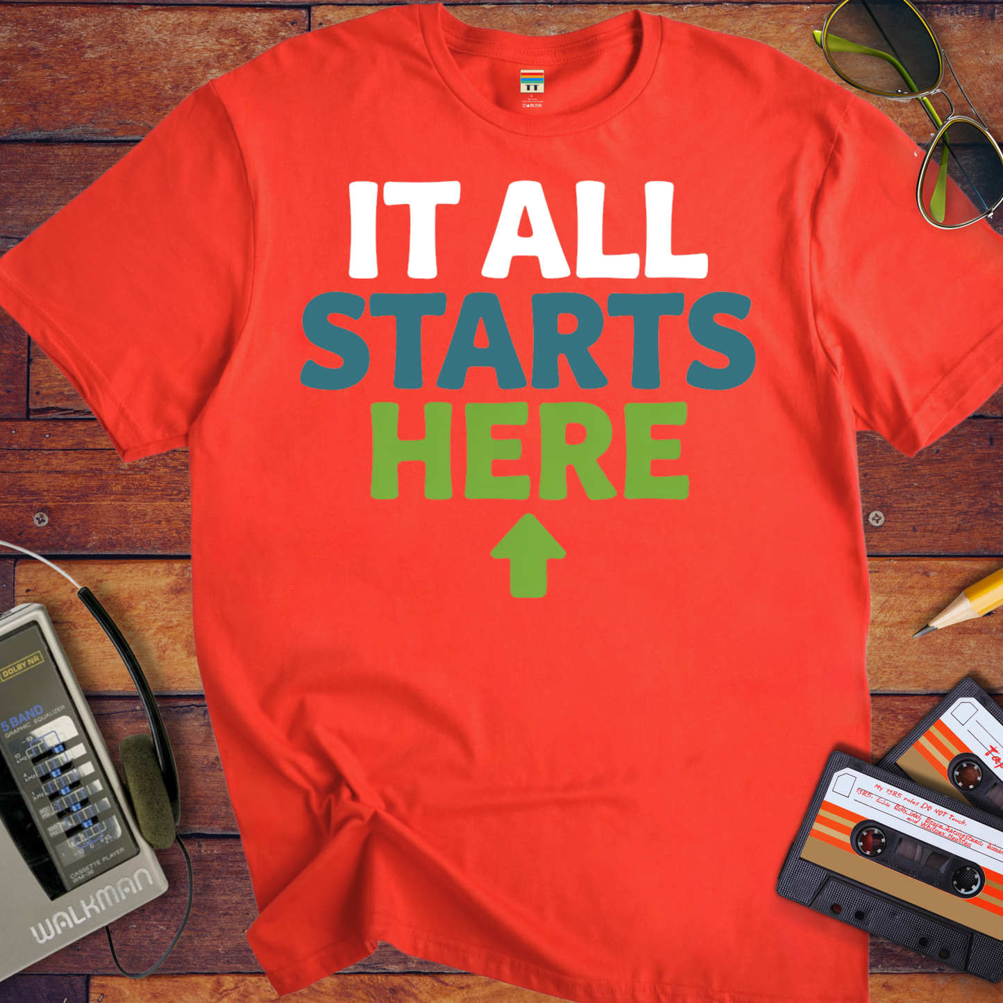 'It all starts here' T-Shirt