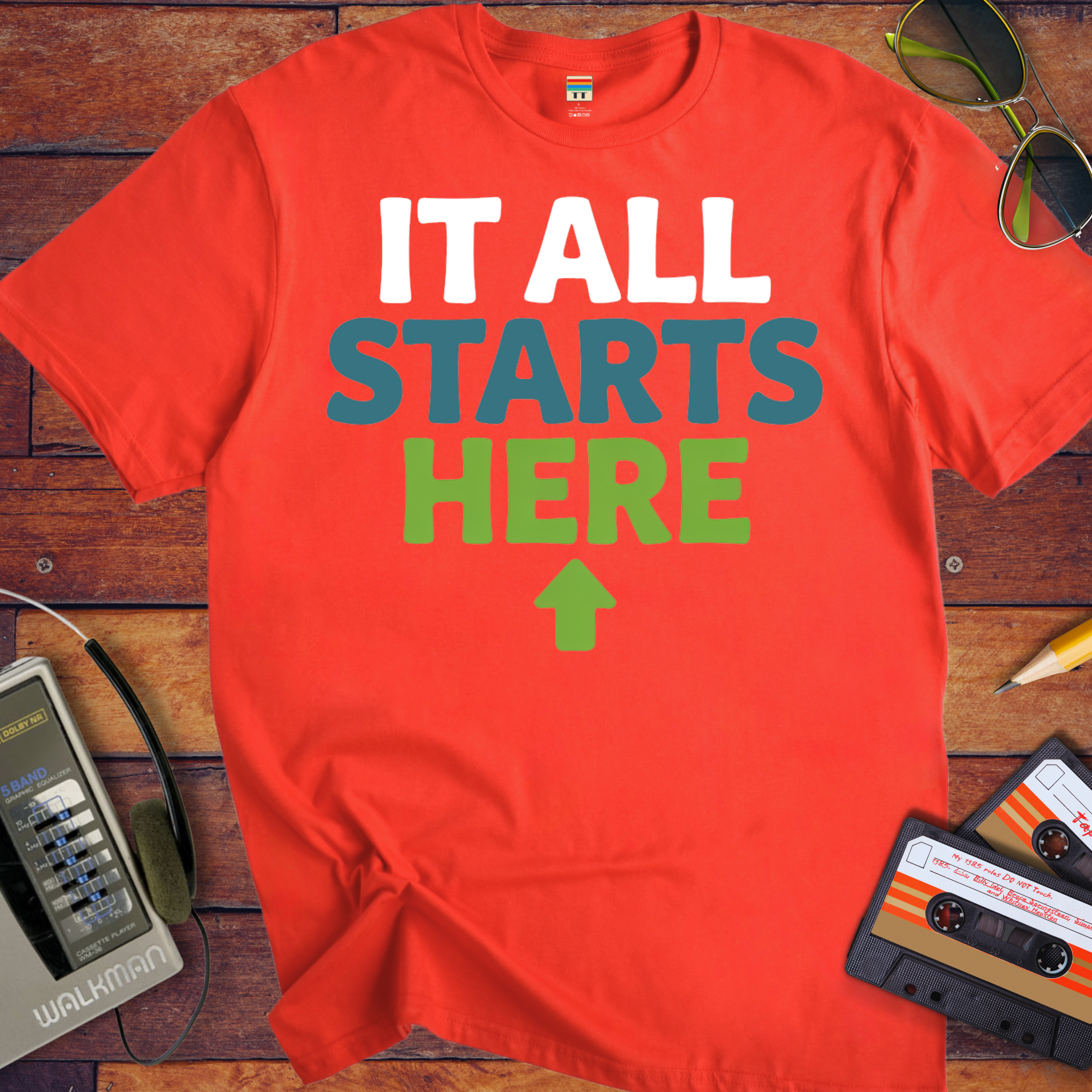 'It all starts here' T-Shirt