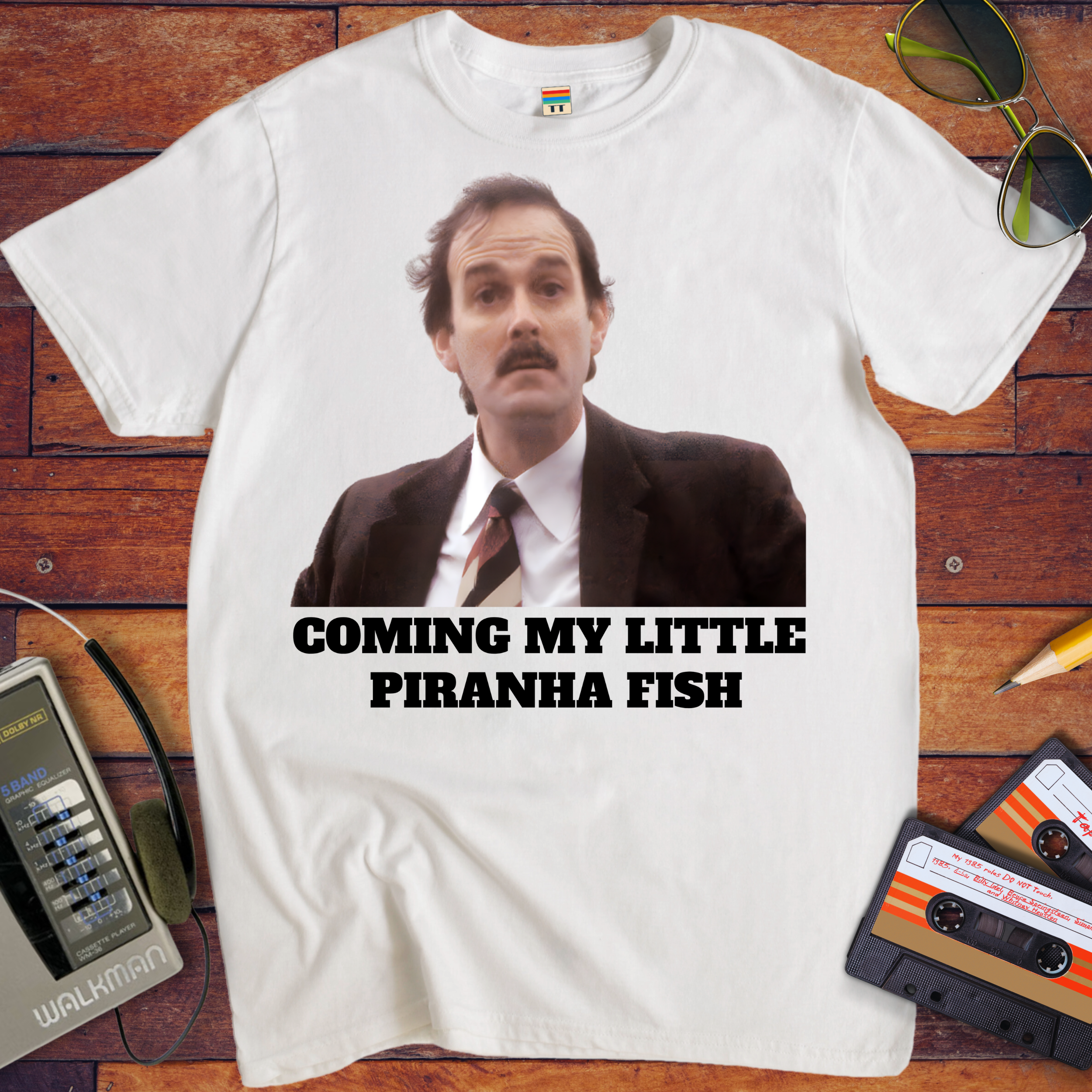 'COMING MY LITTLE PIRANHA FISH'  Funny T-Shirt