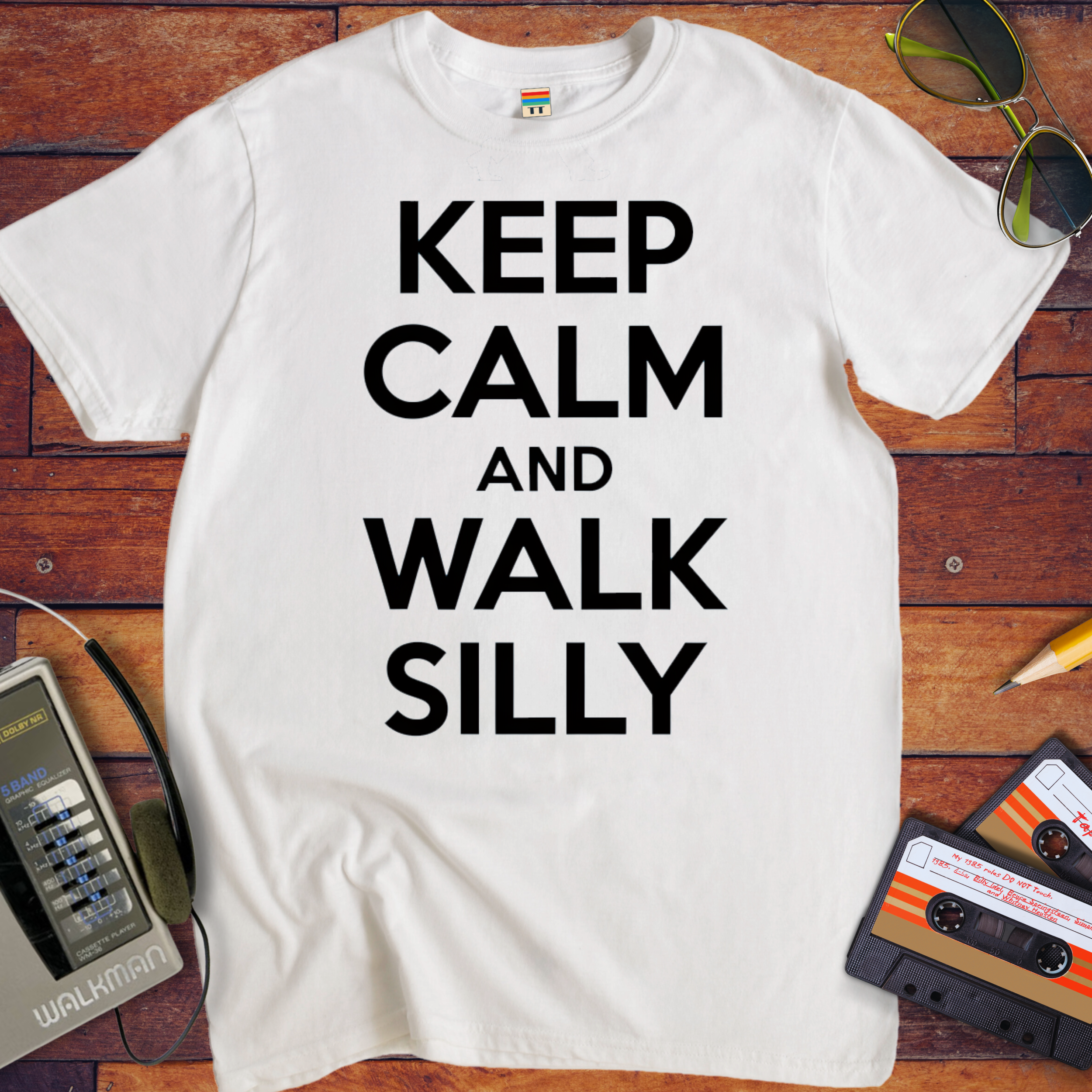 'Keep calm and walk silly' Funny T-Shirt
