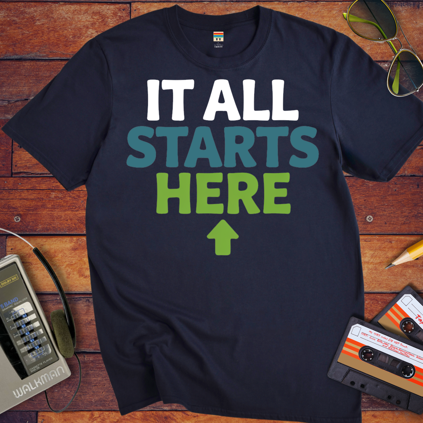 'It all starts here' T-Shirt