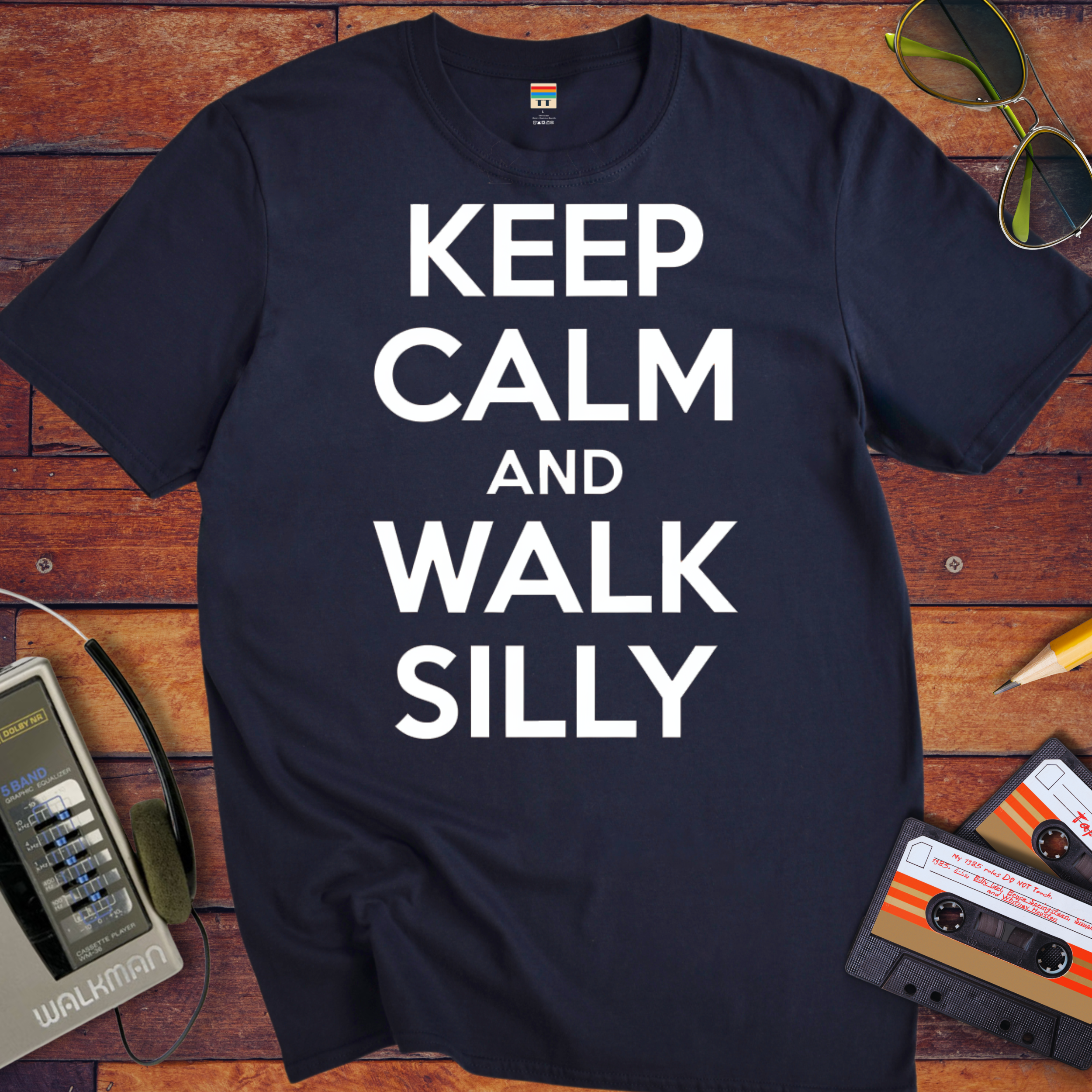 'Keep calm and walk silly' Funny T-Shirt