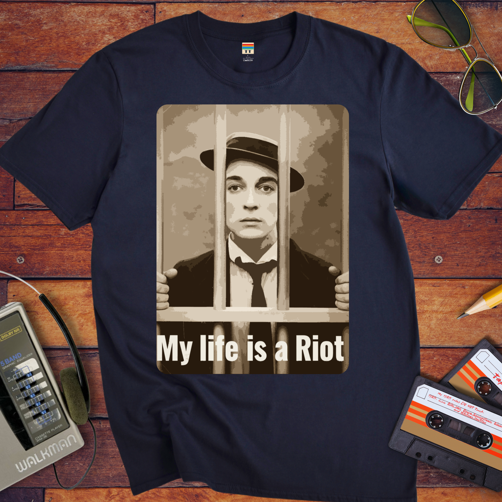 Life's a Riot T-Shirt | Buster Keaton Inspired Tee