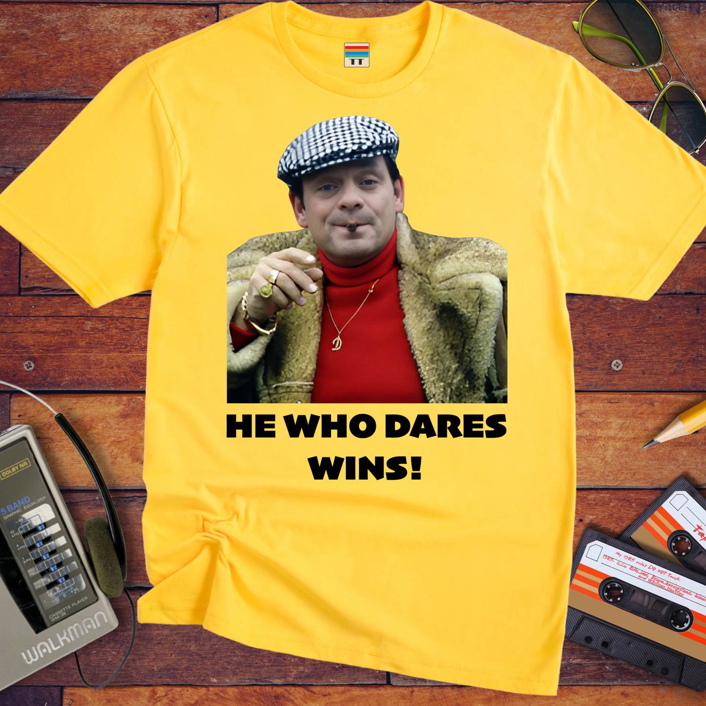 'HE WHO DARES WINS!'  Funny T-Shirt
