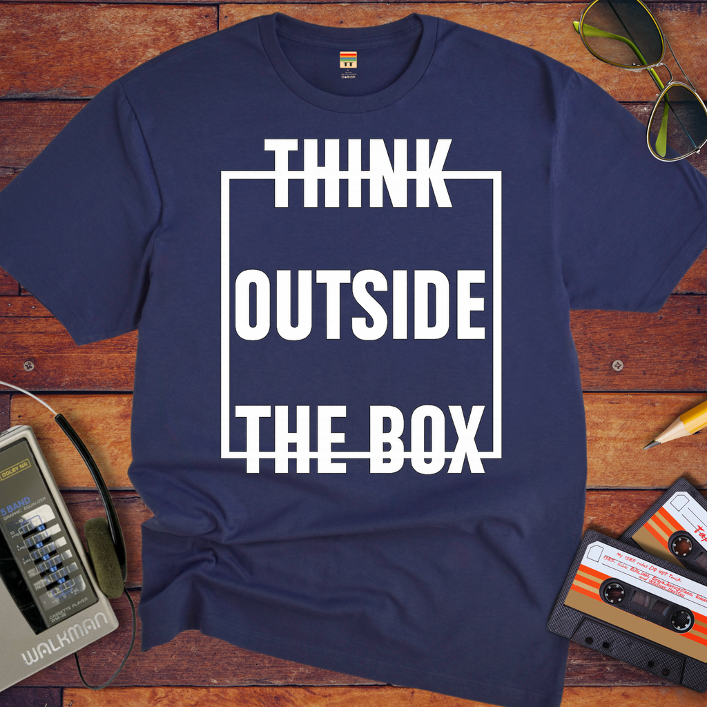 'Think Outside The Box' Funny T-Shirt