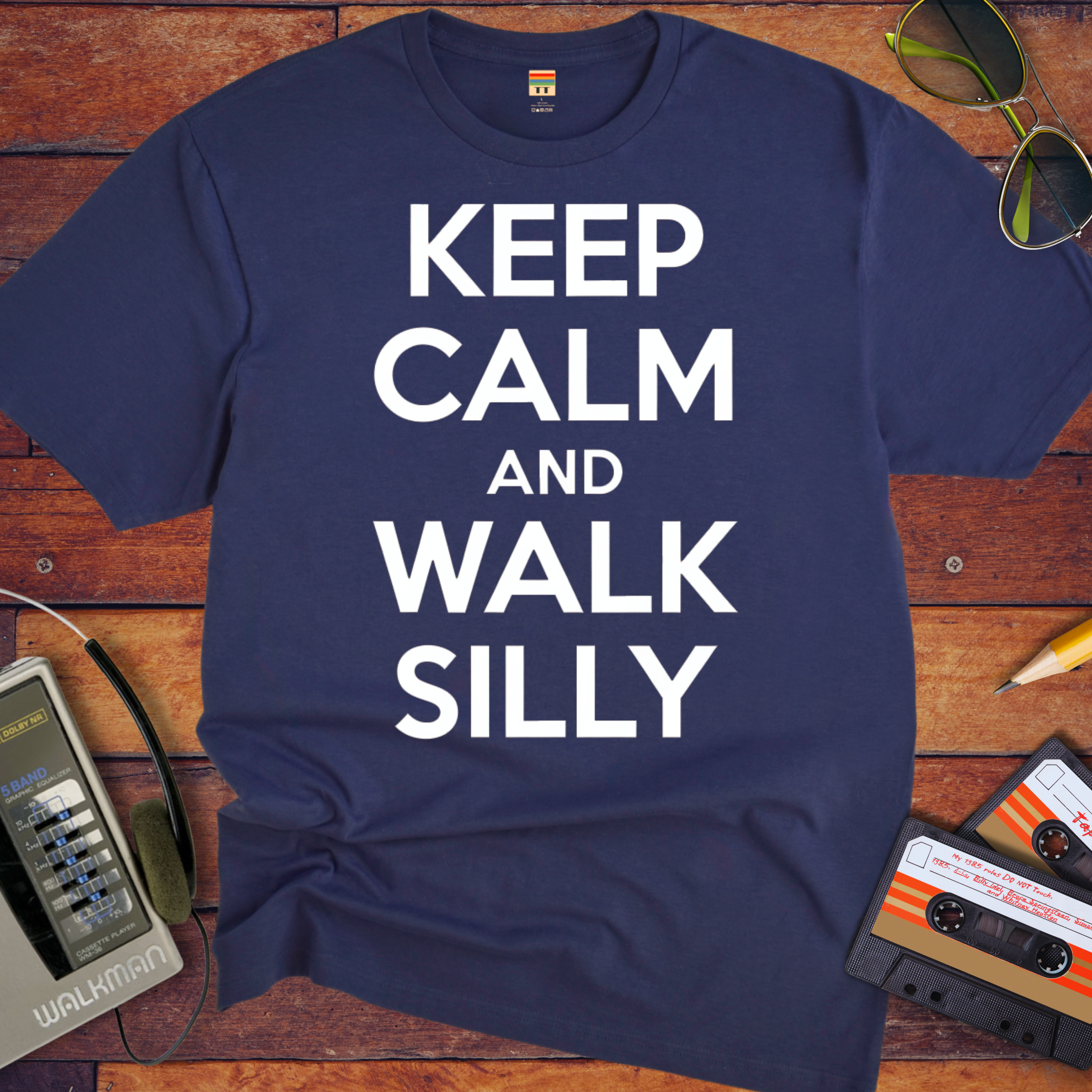 'Keep calm and walk silly' Funny T-Shirt