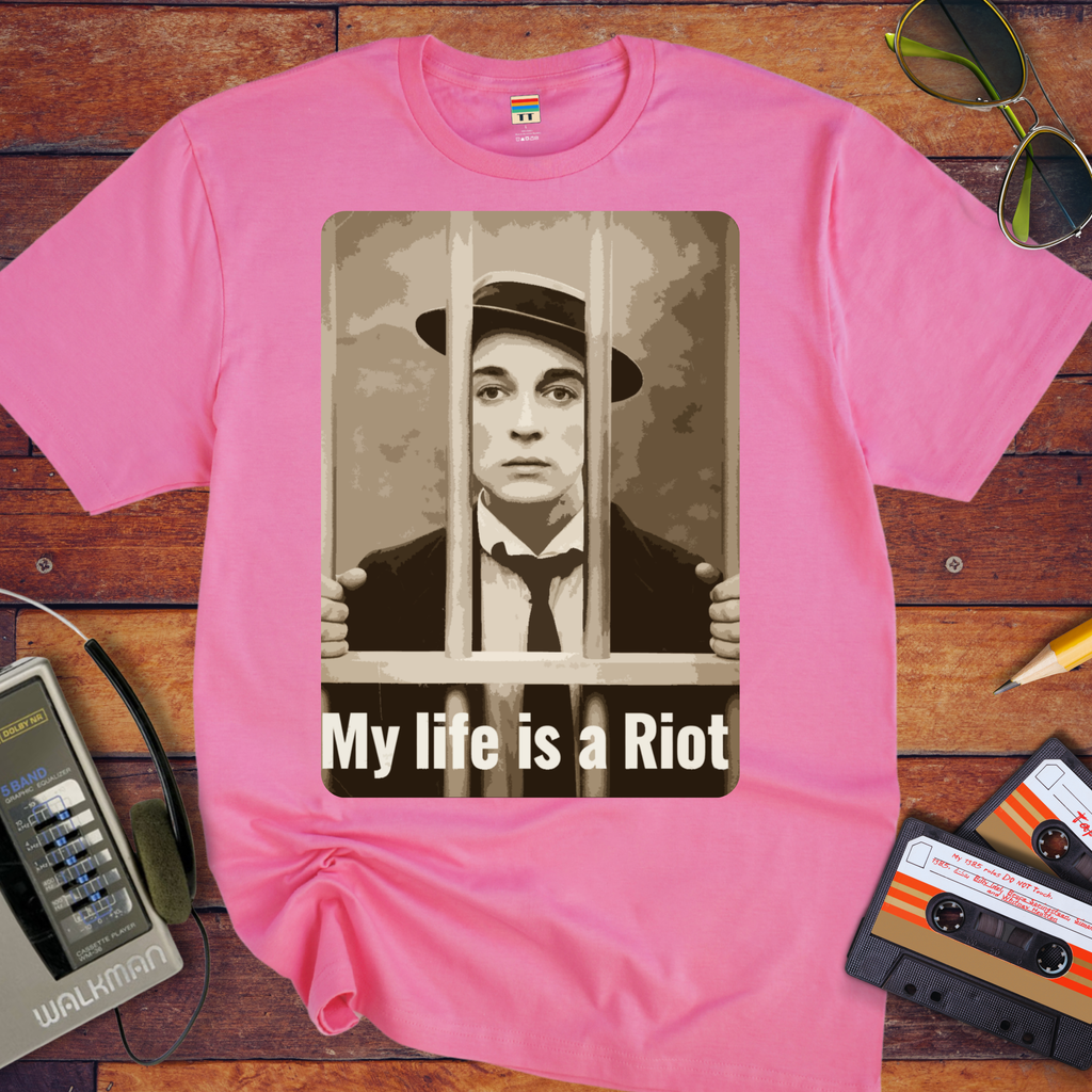Life's a Riot T-Shirt | Buster Keaton Inspired Tee
