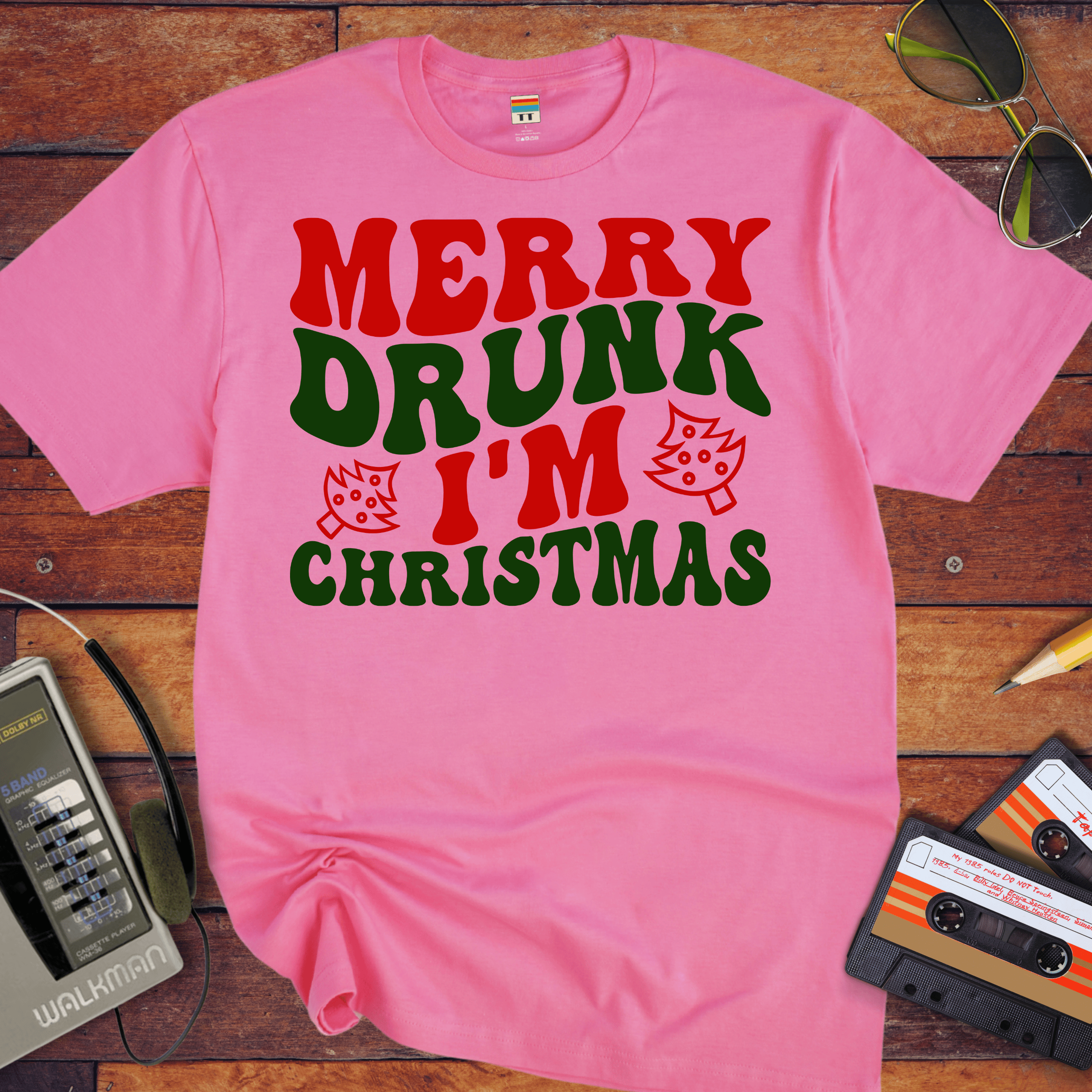 'Merry Drunk Christmas' Funny T-Shirt