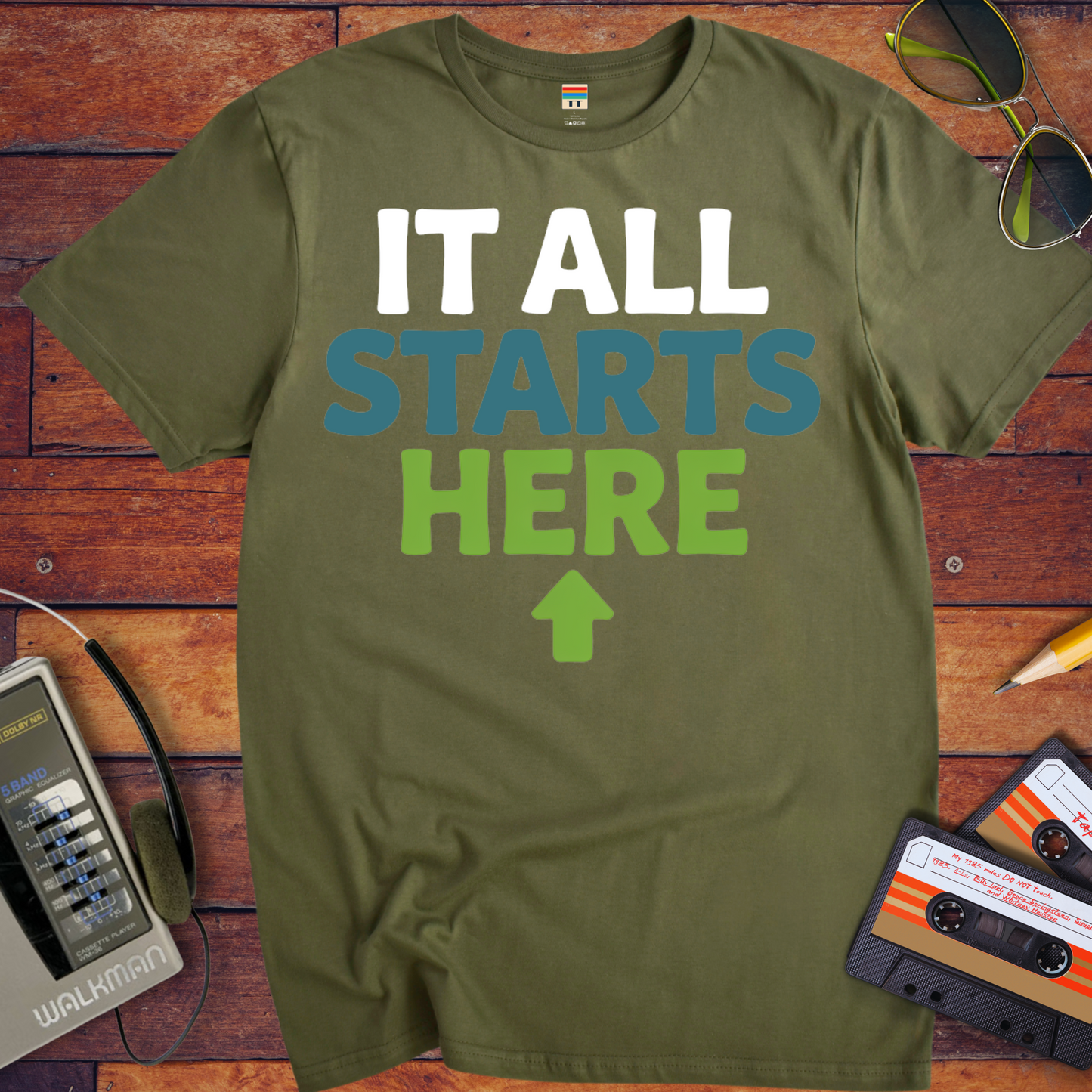 'It all starts here' T-Shirt