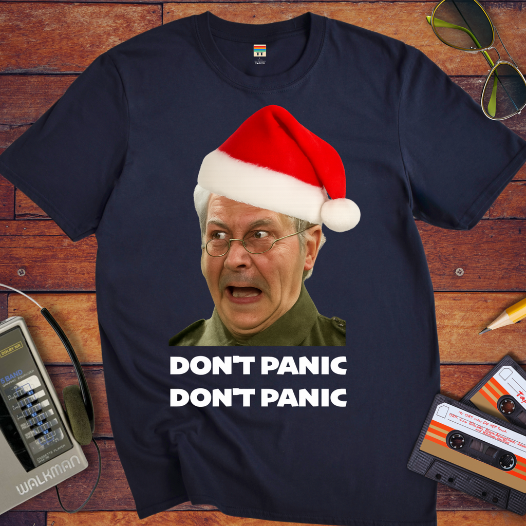'Don't Panic Xmas' Funny T-Shirt