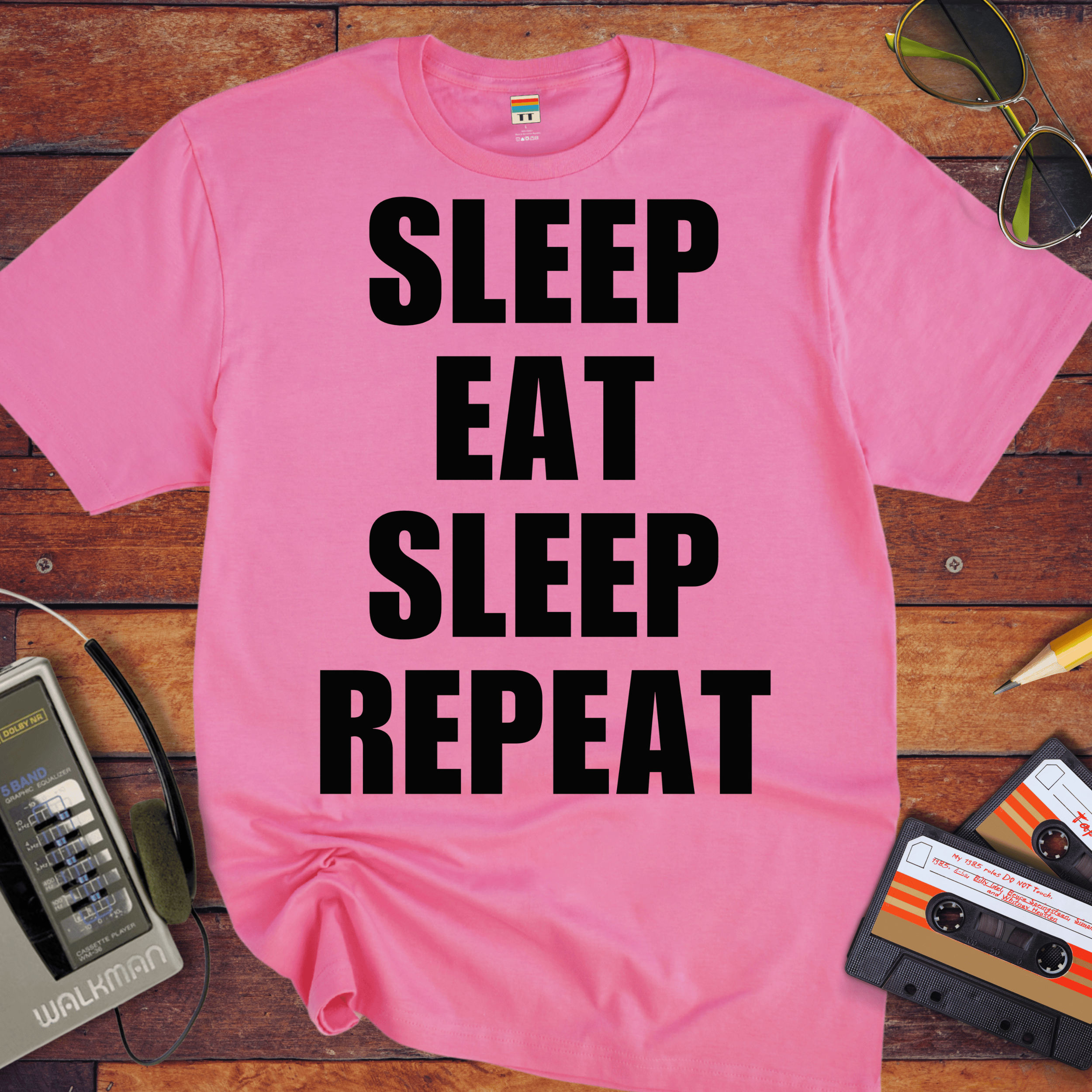 'Eat Sleep Eat Sleep Repeat' T-Shirt