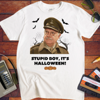 'Stupid Boy, It's Halloween' Funny T-Shirt