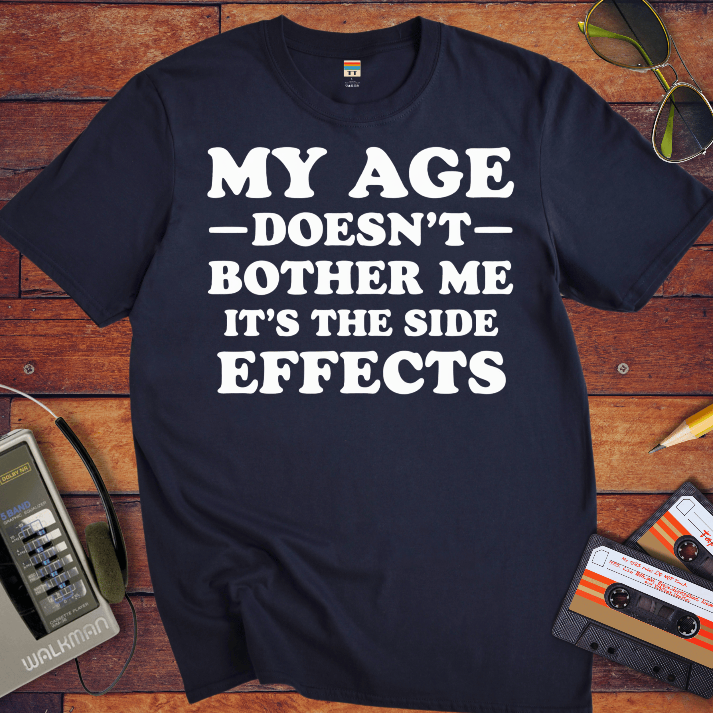 'My Age Doesn't Bother Me'  Funny T-Shirt