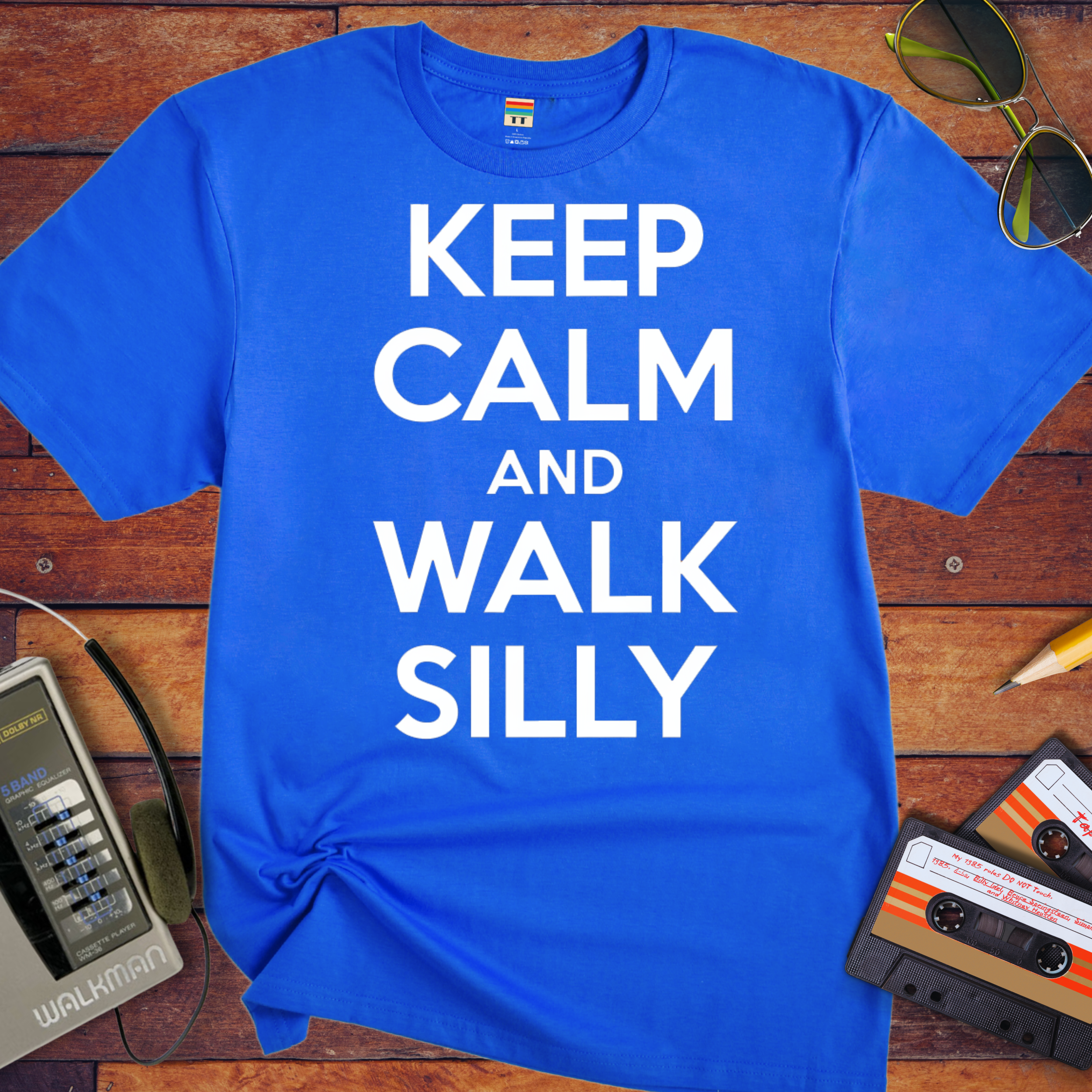 'Keep calm and walk silly' Funny T-Shirt