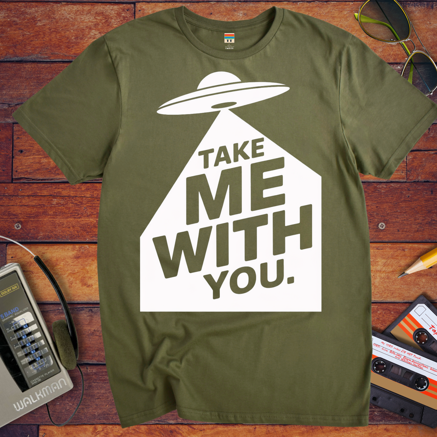 'Take Me To Your Leader'  Funny T-Shirt