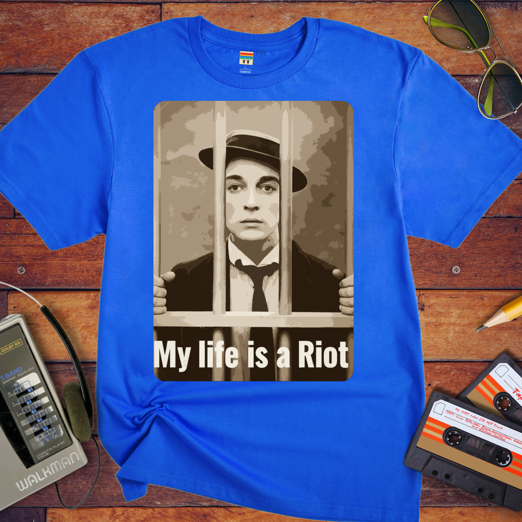 Life's a Riot T-Shirt | Buster Keaton Inspired Tee