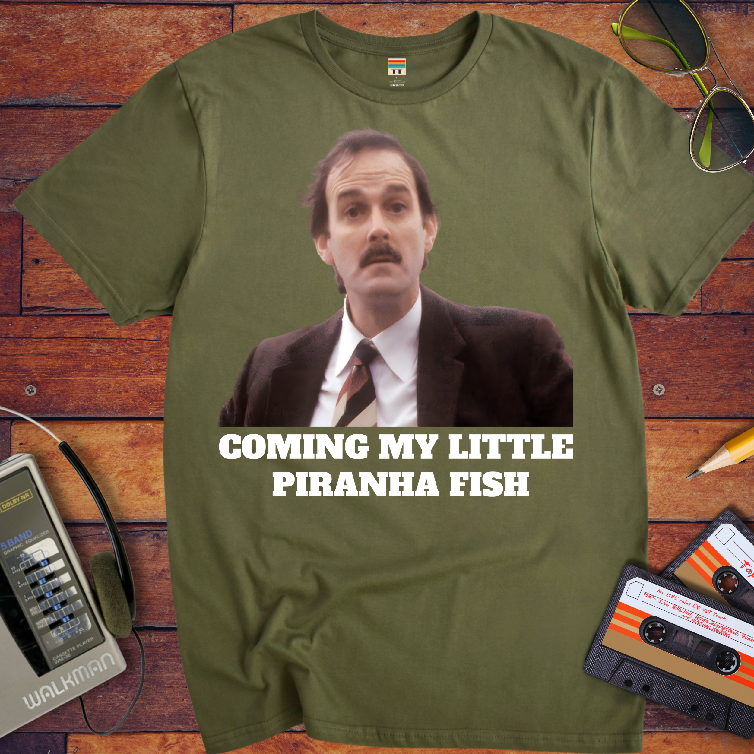 'COMING MY LITTLE PIRANHA FISH'  Funny T-Shirt