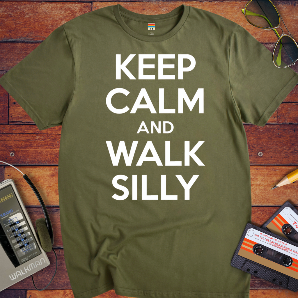 'Keep calm and walk silly' Funny T-Shirt