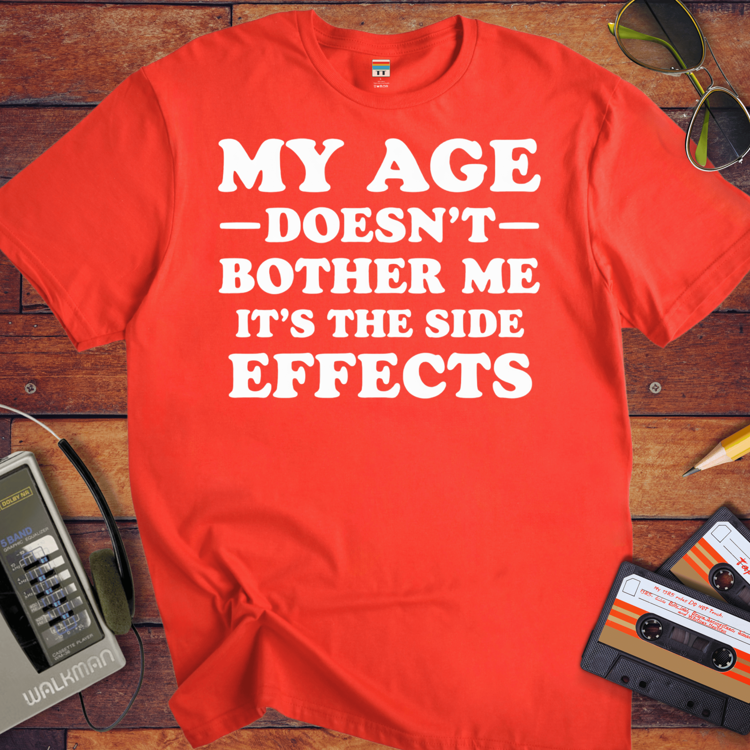 'My Age Doesn't Bother Me'  Funny T-Shirt