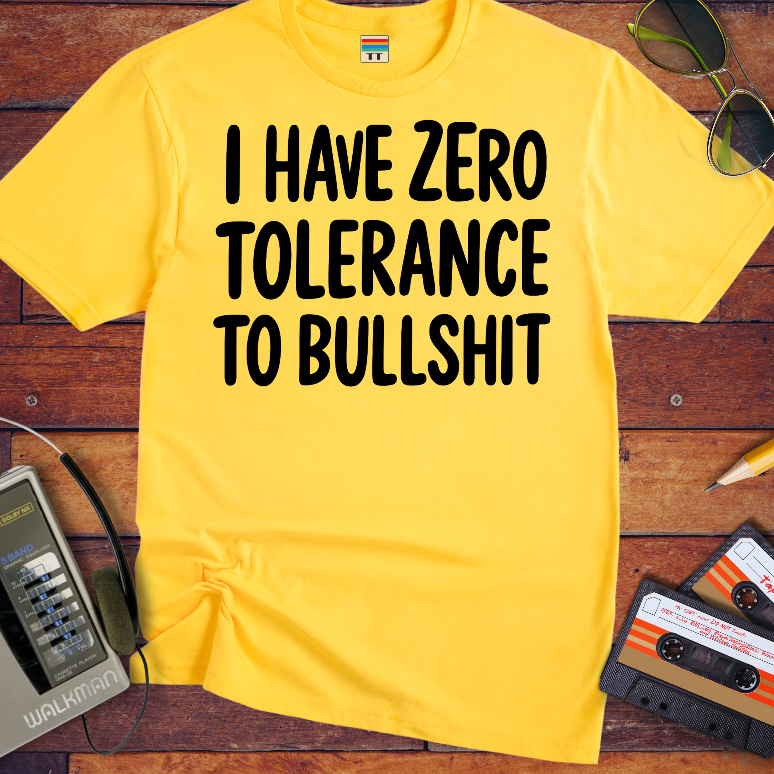 'I HAVE ZERO TOLERANCE TO BULLSHIT' Funny T-Shirt