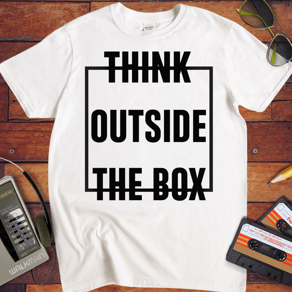 'Think Outside The Box' Funny T-Shirt